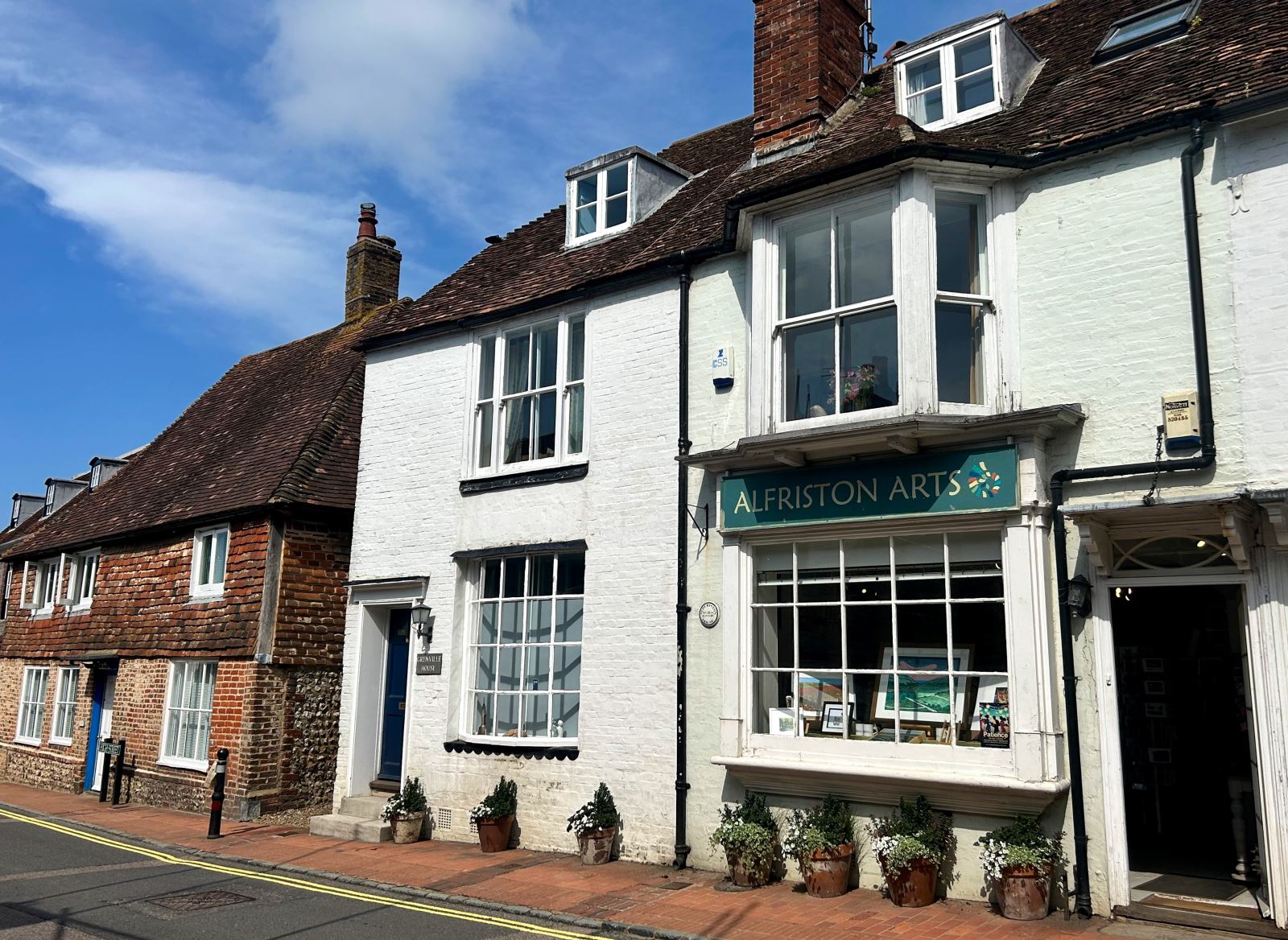 'Alfriston Arts' shop window on Alfriston High Street